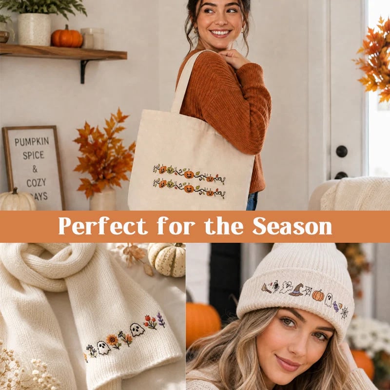 Halloween embroidery individual styles and complete set