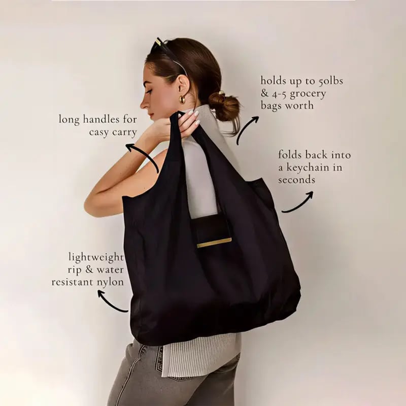Tote bag with groceries