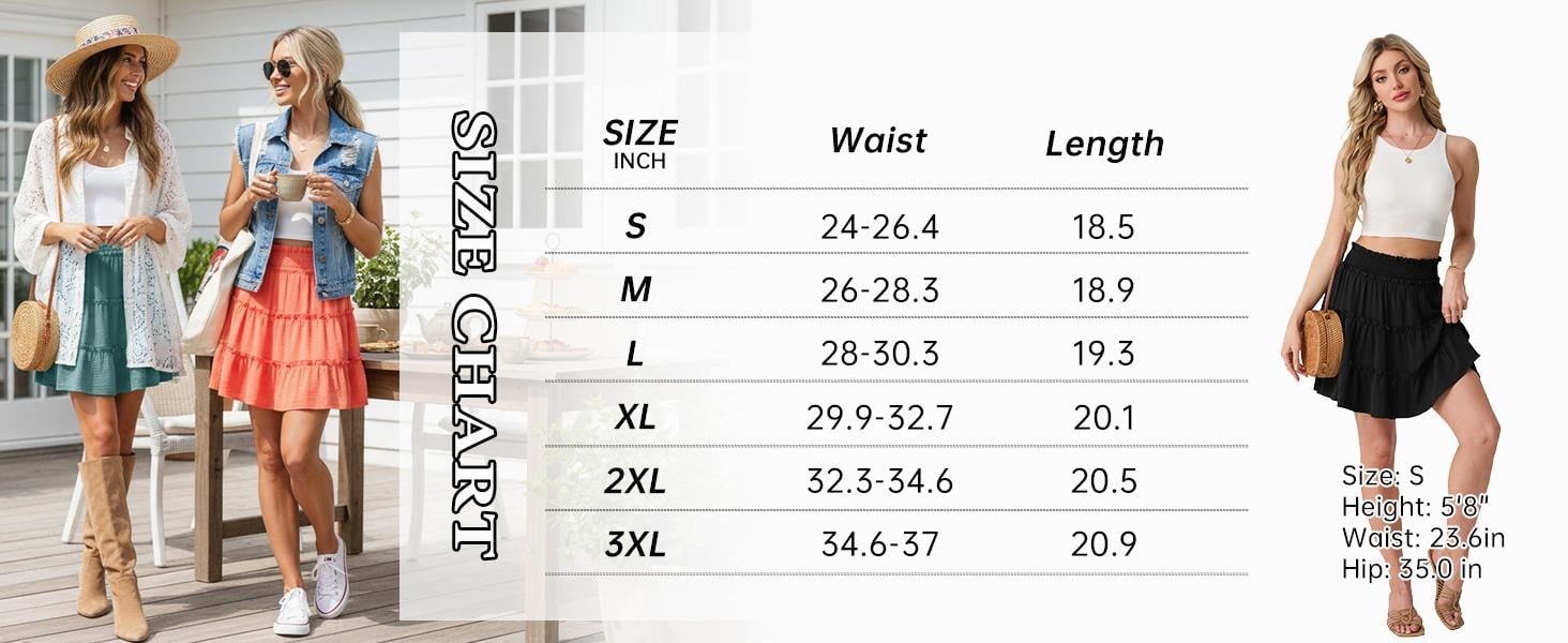 Lepunuo Women's Boho Floral Skorts, Flowy Tiered Ruffle Elastic-Waist Bottoms with Built-in Shorts and Pockets, Casual Style Lepunuo Women's Boho Floral Skorts, Flowy Tiered Ruffle Elastic-Waist Bottoms with Built-in Shorts and Pockets, Casual Style
