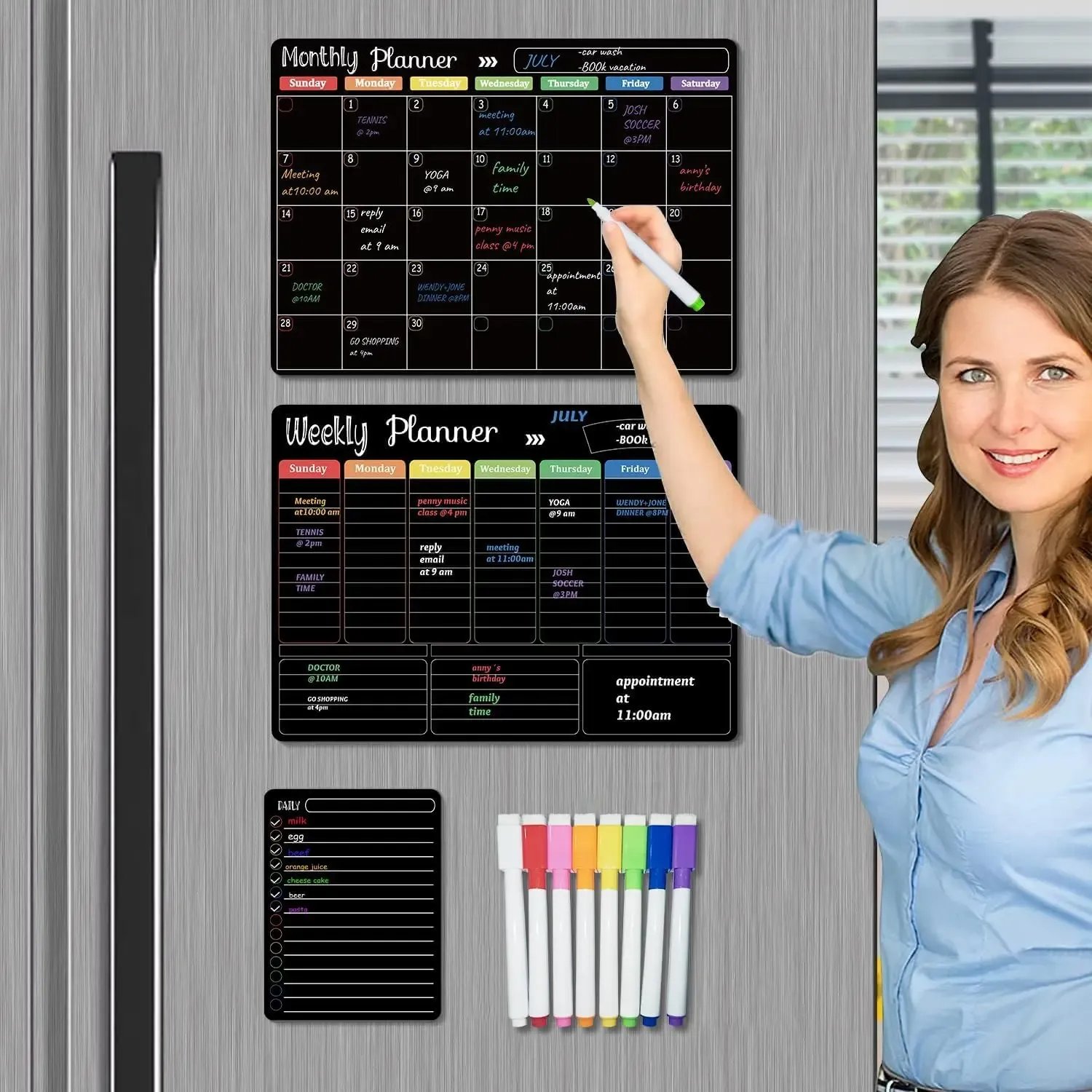 three piece magnetic planner set