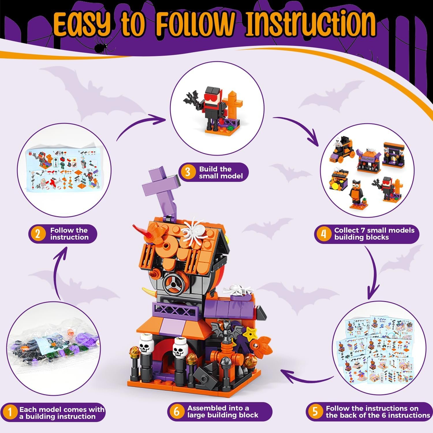 🔥HALLOWEEN PRE-SEASON 49% OFF🔥- 31 Day Halloween Advent Brick Festival Calendar