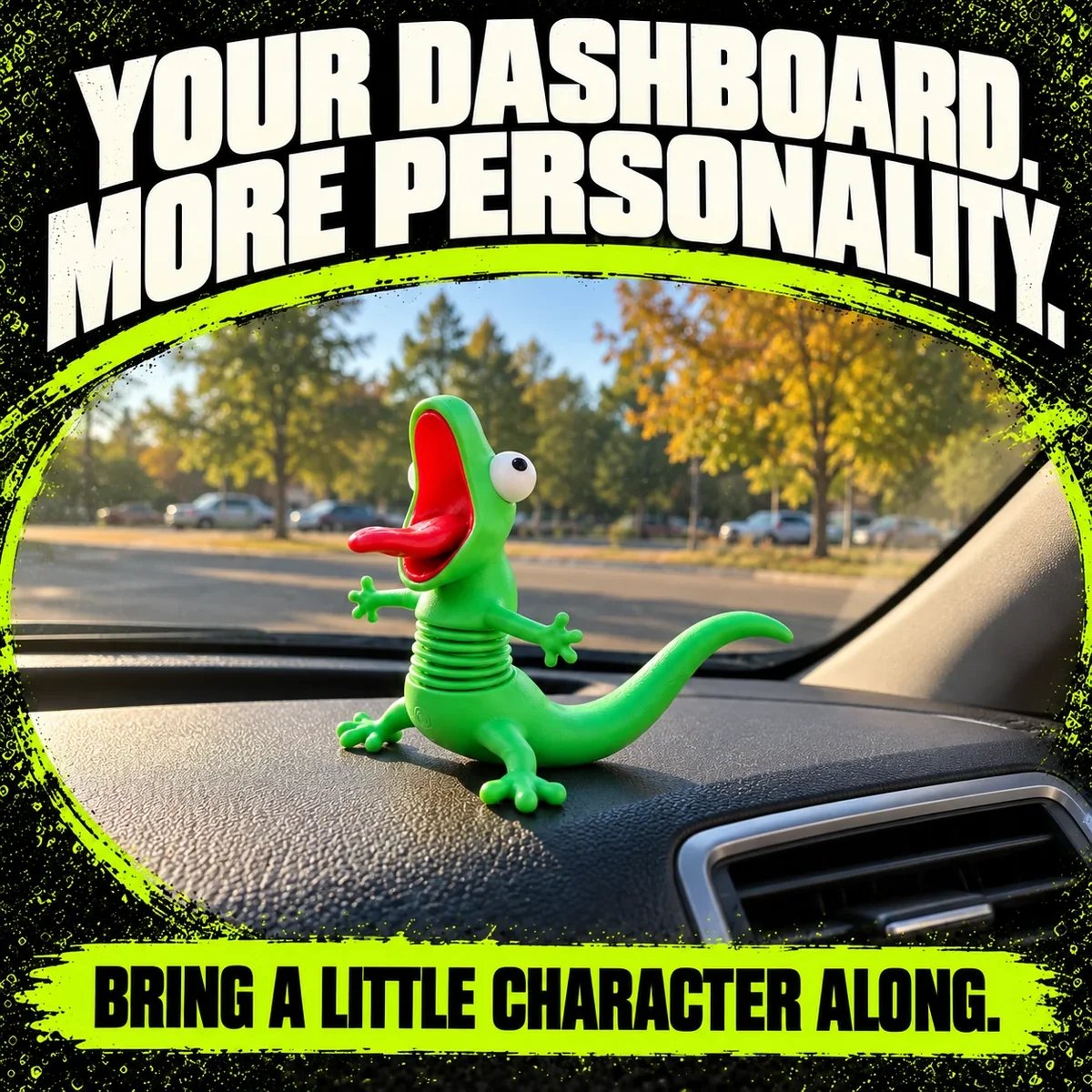 Character decoration displayed on a dashboard