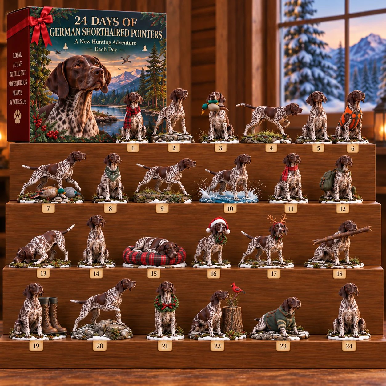 German Shorthaired Pointer 24-Day Advent Calendar further view
