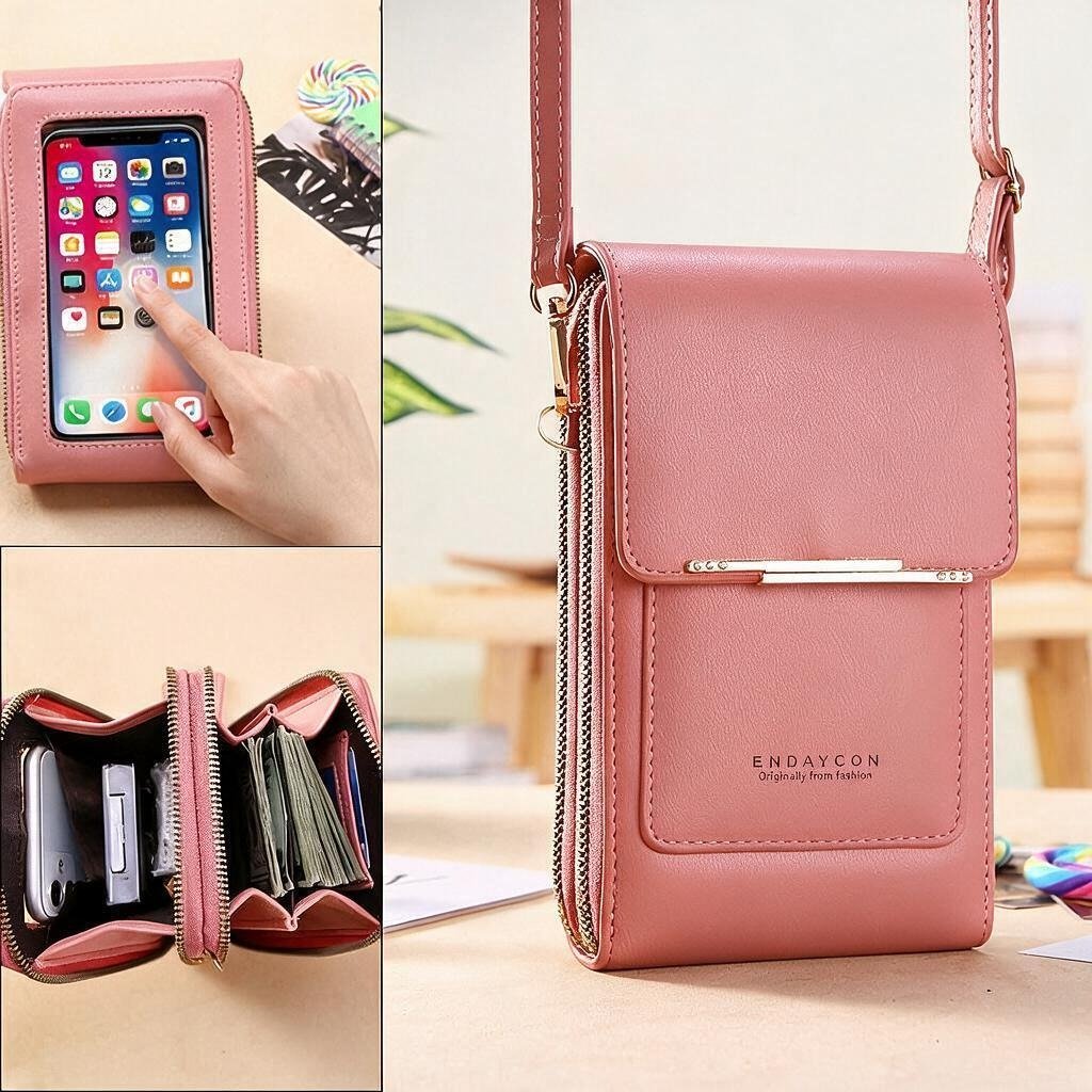 Clear touchscreen window phone bag