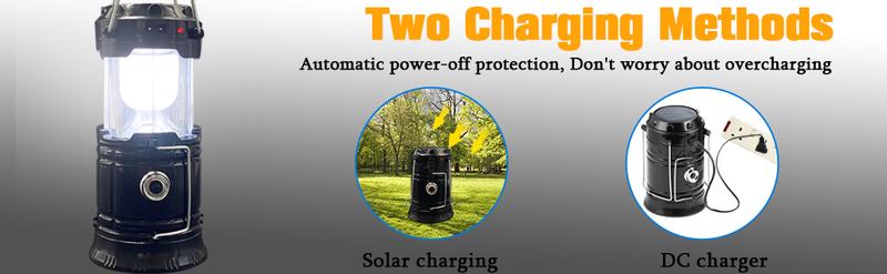 TikTokTopSeller 4-Pack Collapsible LED Camping Lanterns Lightweight Waterproof Solar & USB Rechargeable Multifunctional Flashlight for Outdoor Hiking Emergency Power Outages Survival Gear & Camping Accessories