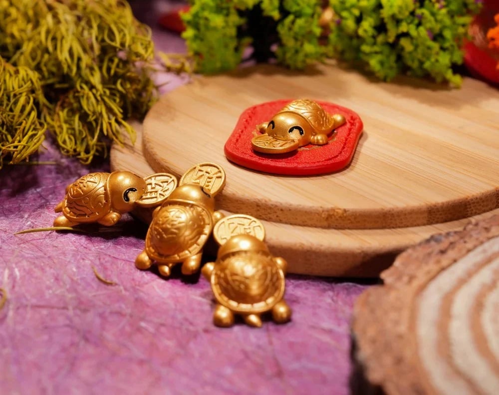 Tortue Dorée Porte-Bonheur de la Prospérité 2026