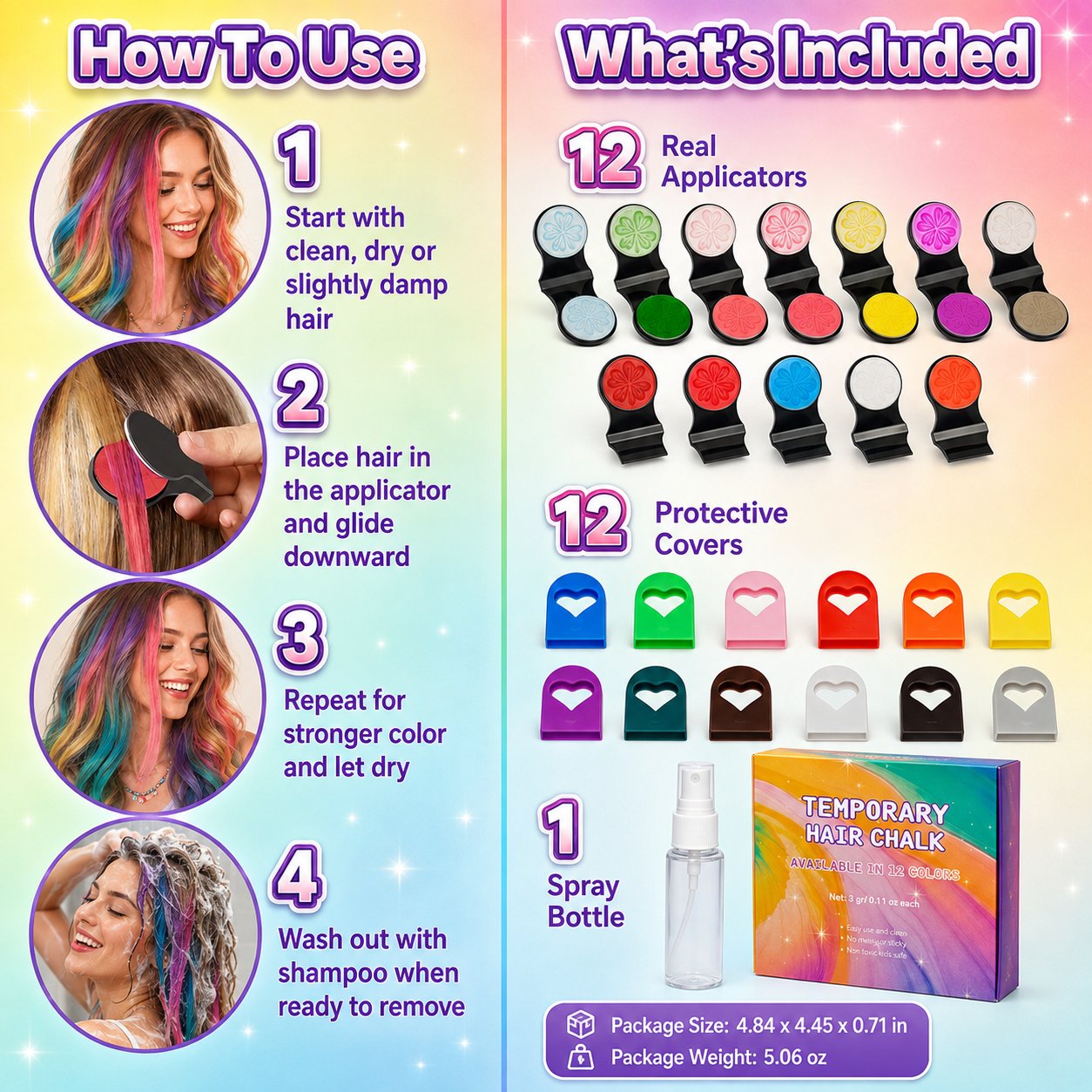 How to use temporary hair chalk applicator How to use temporary hair chalk applicator