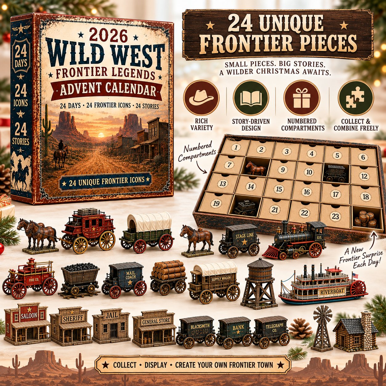 Frontier town mini collectible set