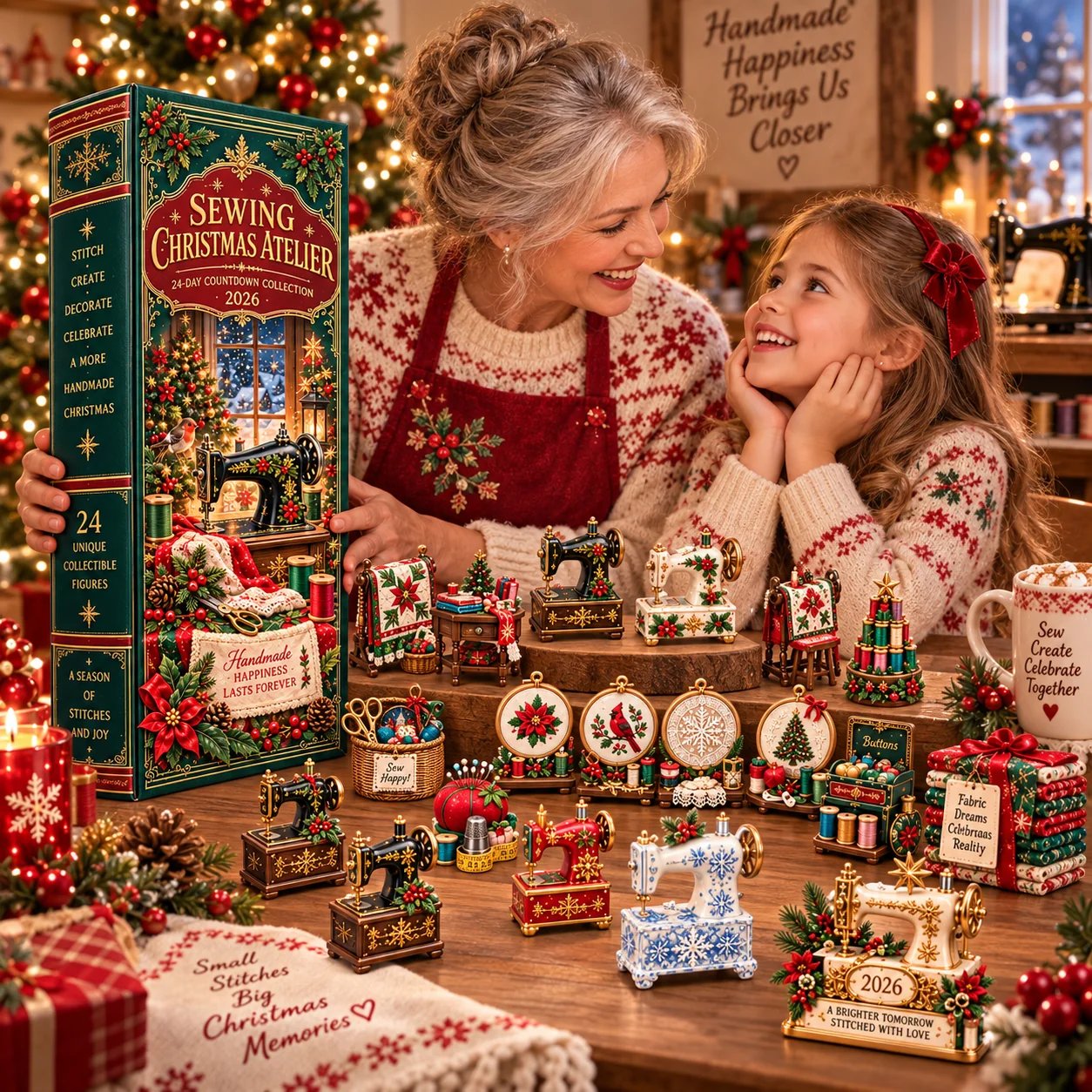 Sewing Christmas Atelier with family during the holiday season