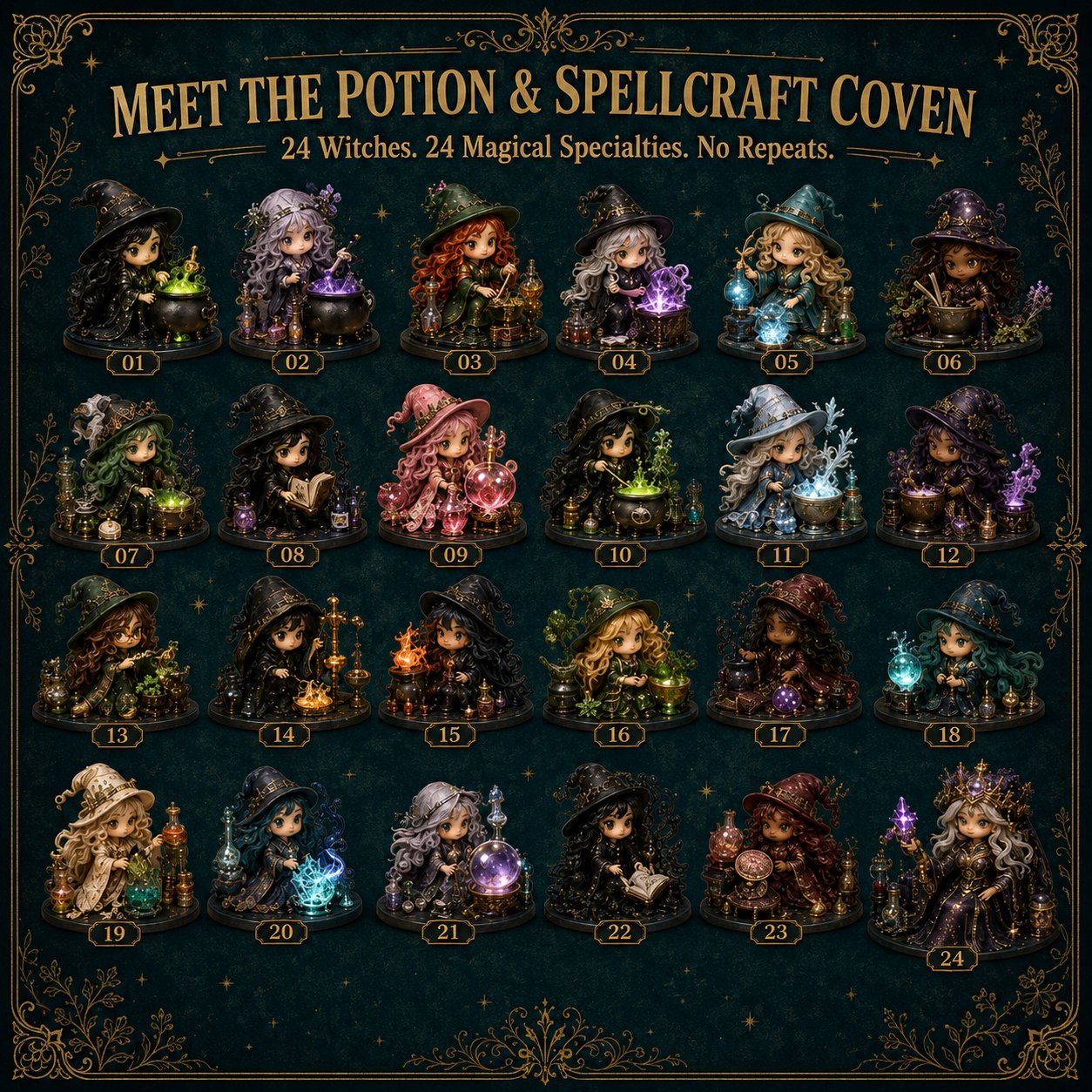 Forest Cottage Coven woodland witch characters