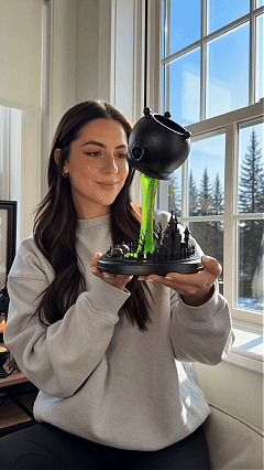 Glowing Witch Cauldron Lamp