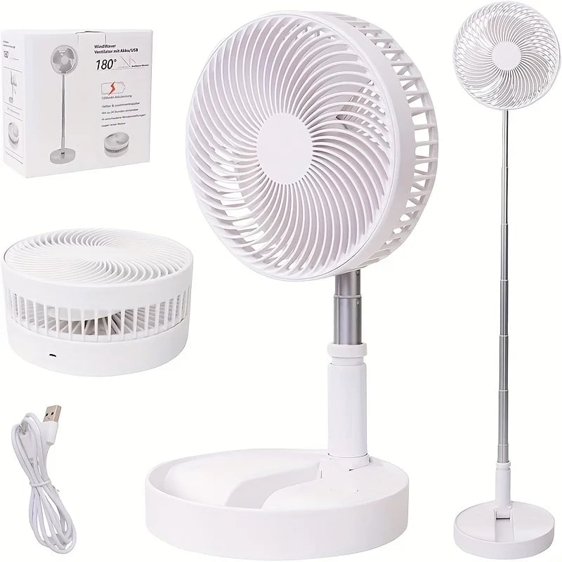 9H Rechargeable Battery Portable Oscillating Standing Fan