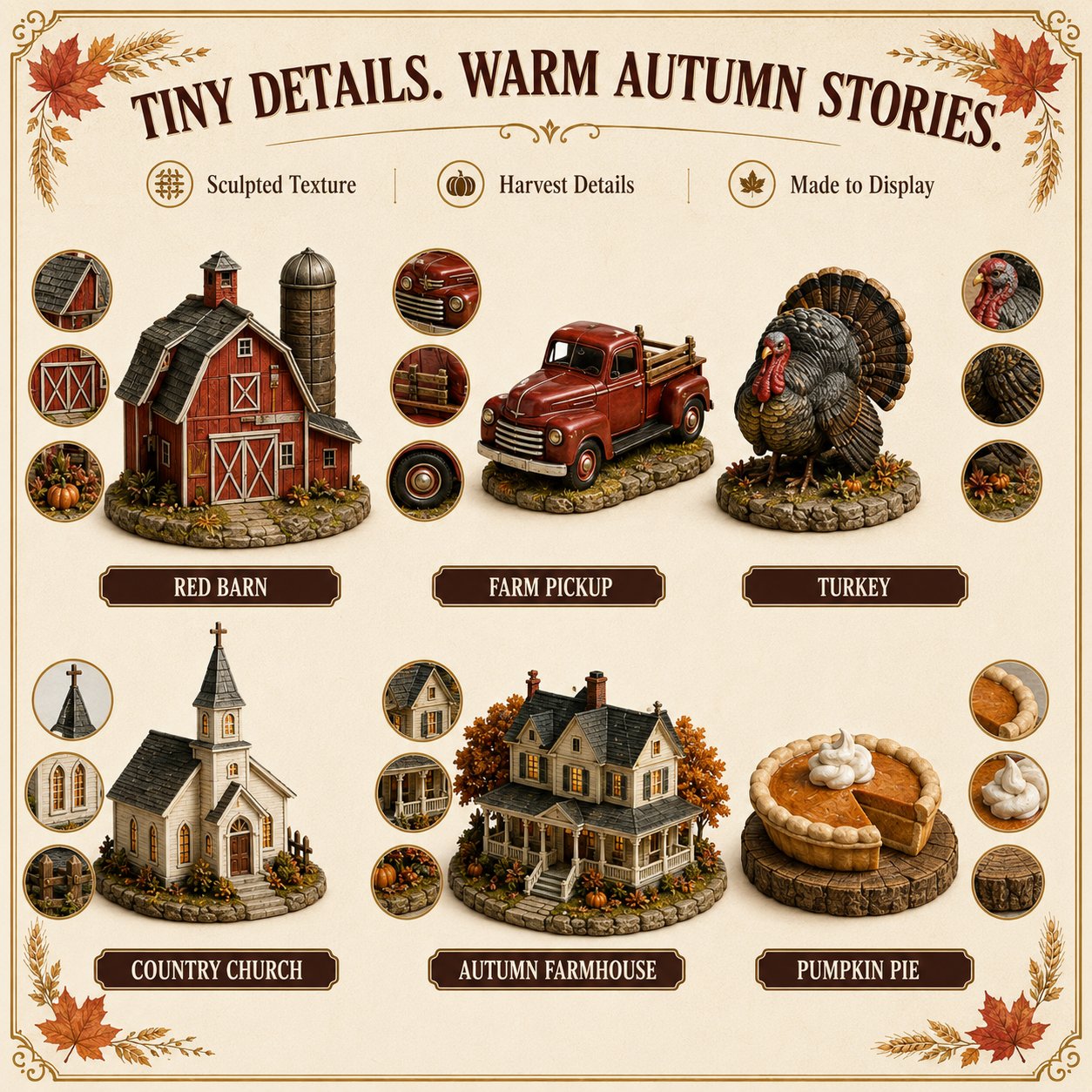 Harvest Blessings 24 collectible pieces