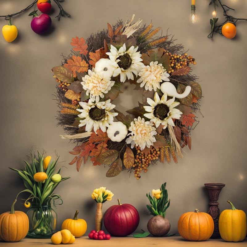 Forever Autumn Pumpkin Wreath