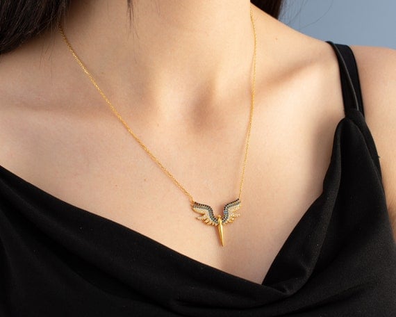 Archangel Michael Necklace, Wings Necklace, Angel Wings Pendant, Cute  Grandma Necklace, Religious Necklace, Mothers Day Gift,valentines Gift -  Etsy