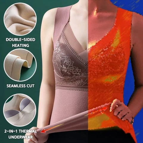 2-in-1 Built-in Bra Thermal Underwear - Wowelo - Your Smart Online Shop