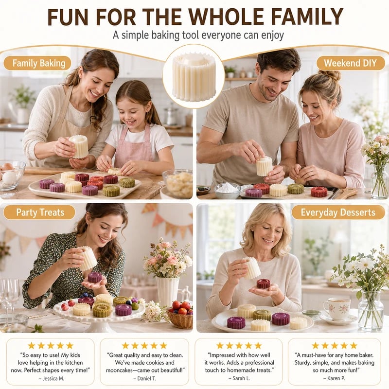 Home baking with decorative pastry mould