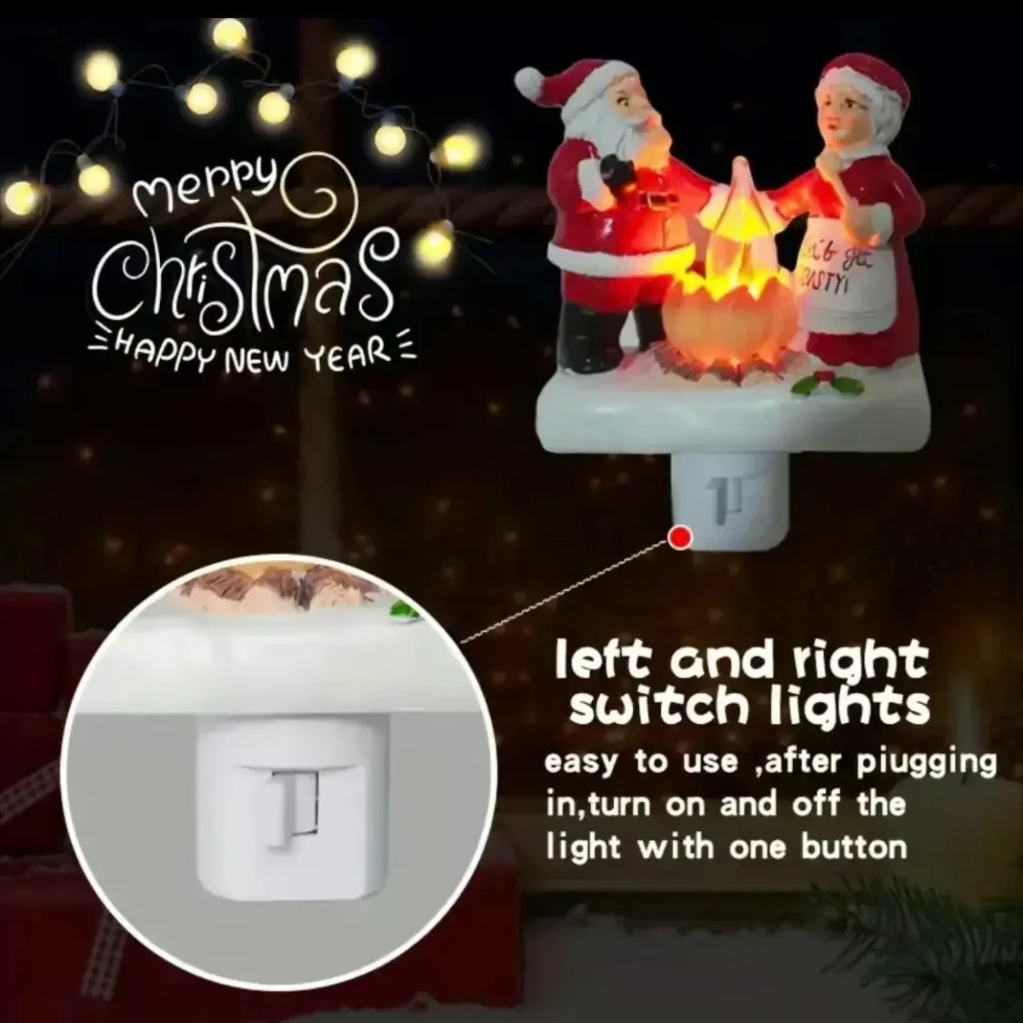 Santa Claus resin night light product detail