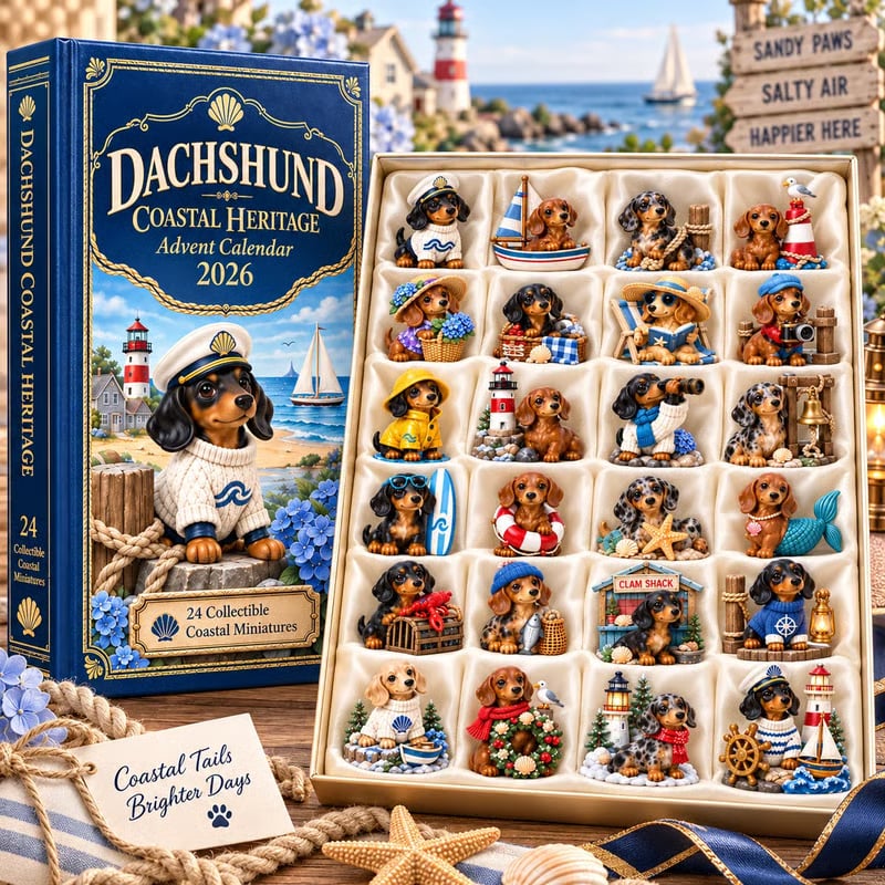 Dachshund coastal holiday display