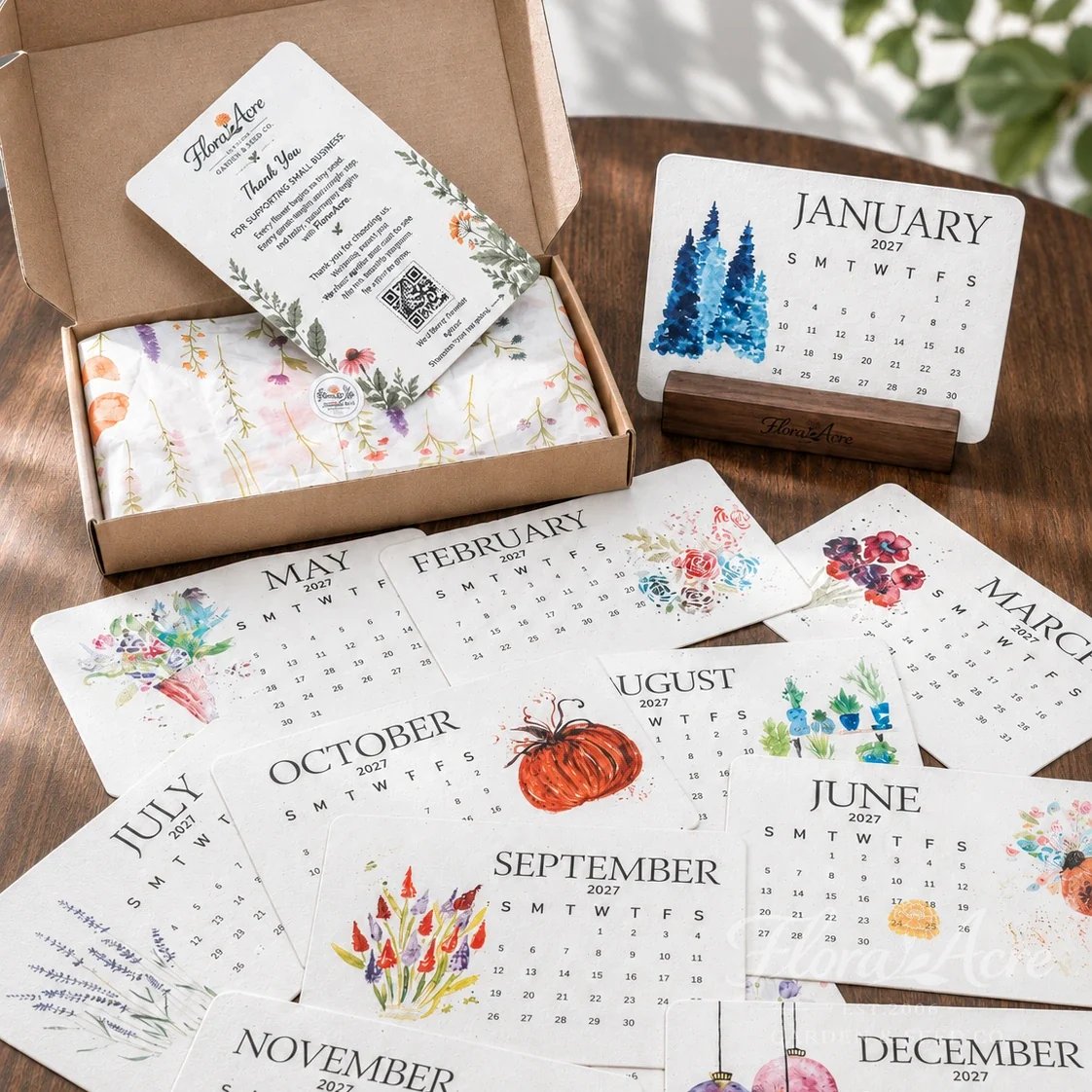 Simple planting routine for botanical seed paper cards