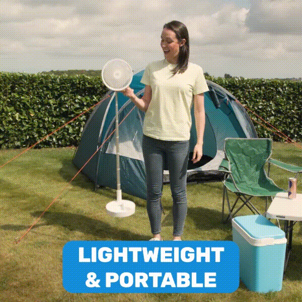 9H Rechargeable Battery Portable Oscillating Standing Fan