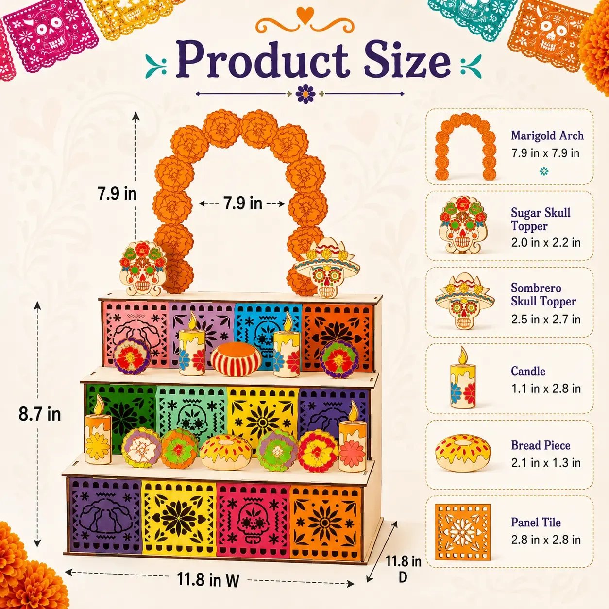 Day of the Dead altar dimensions