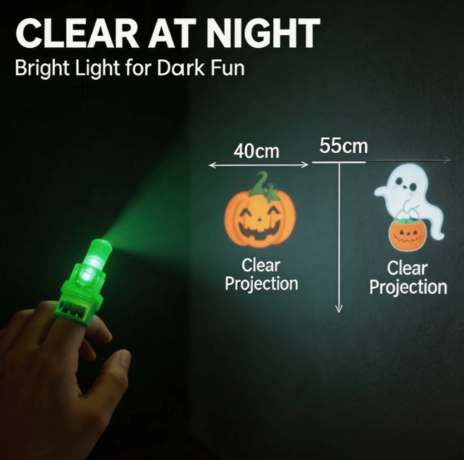 Halloween finger light projection effect