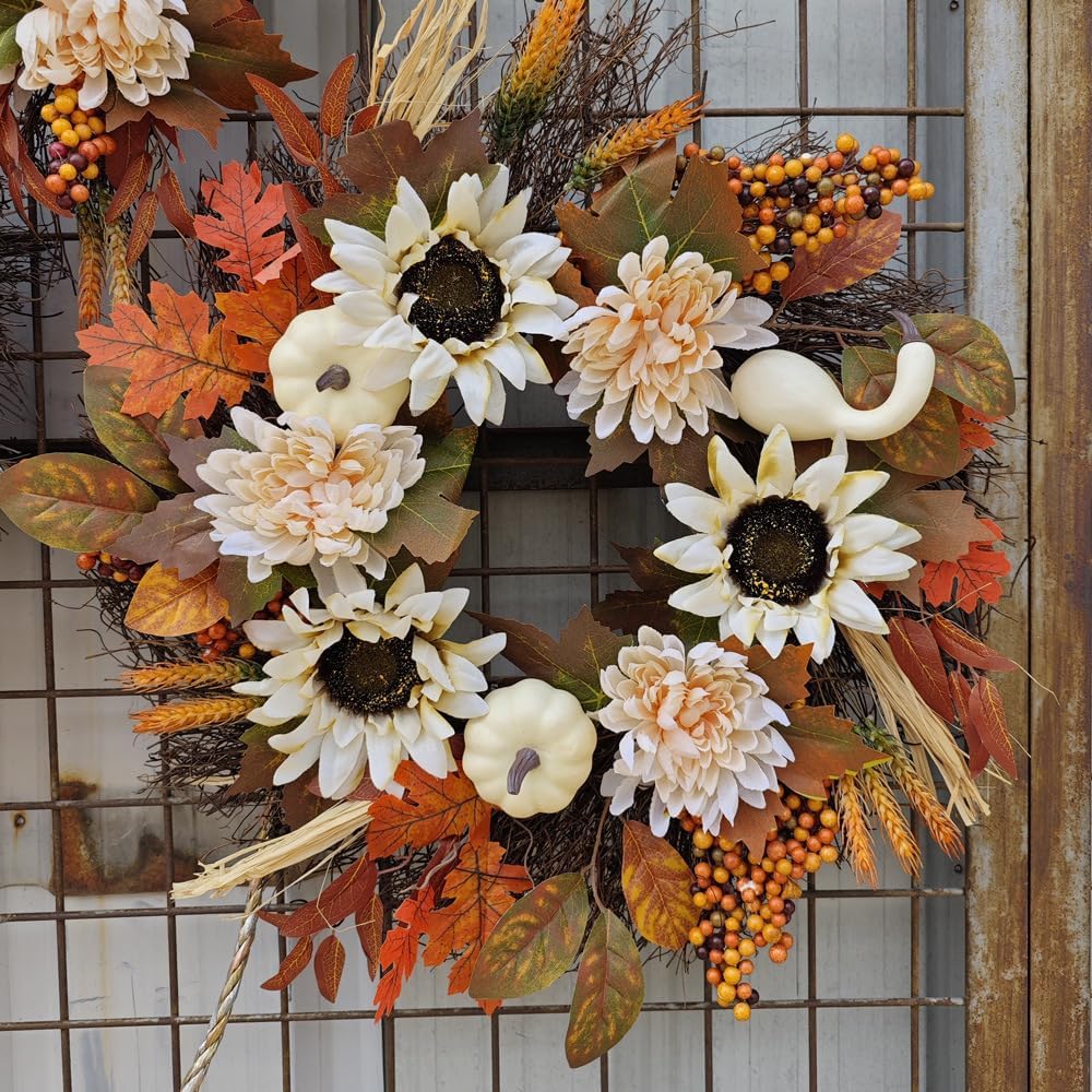 Handcrafted autumn wreath
