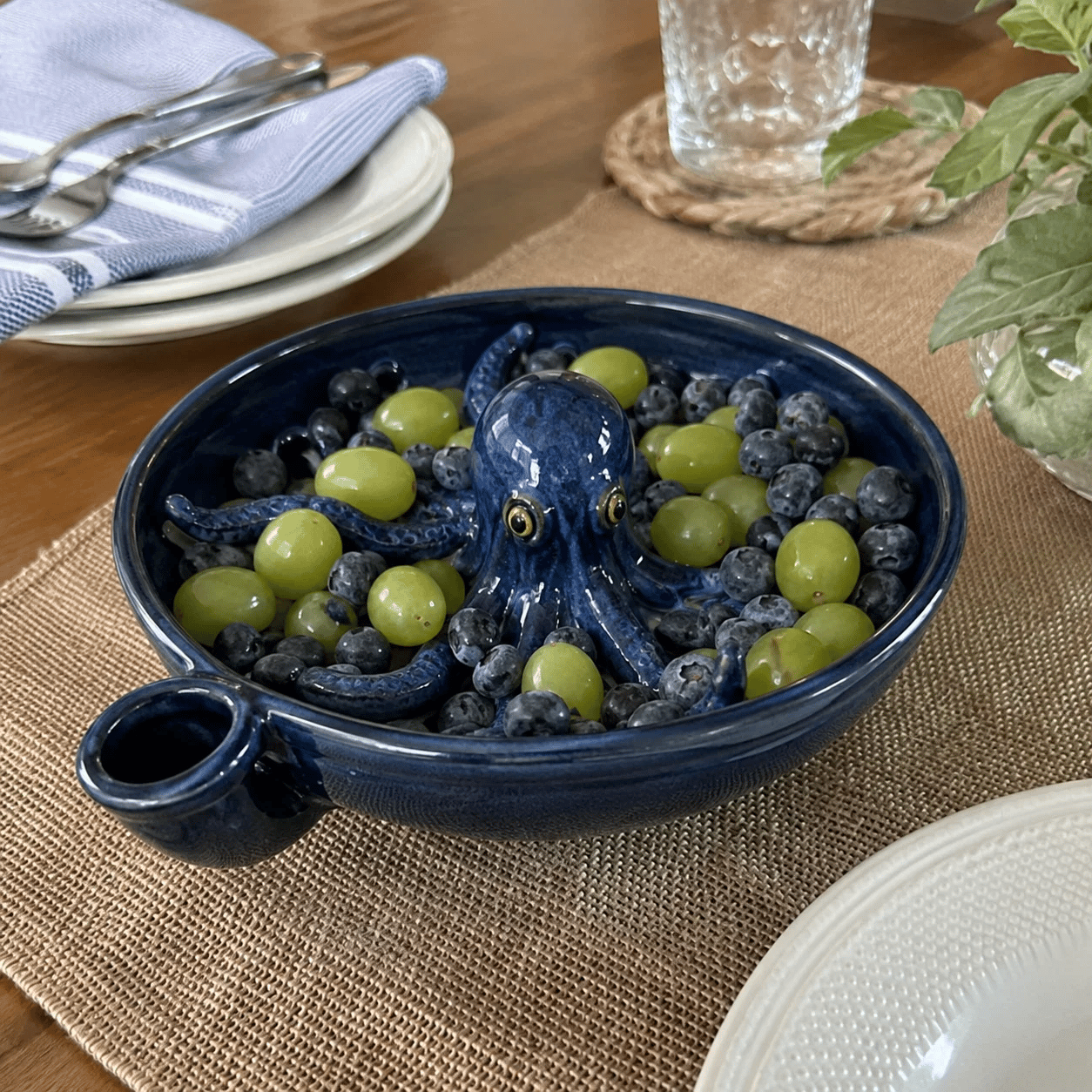 Octopus Colander on table