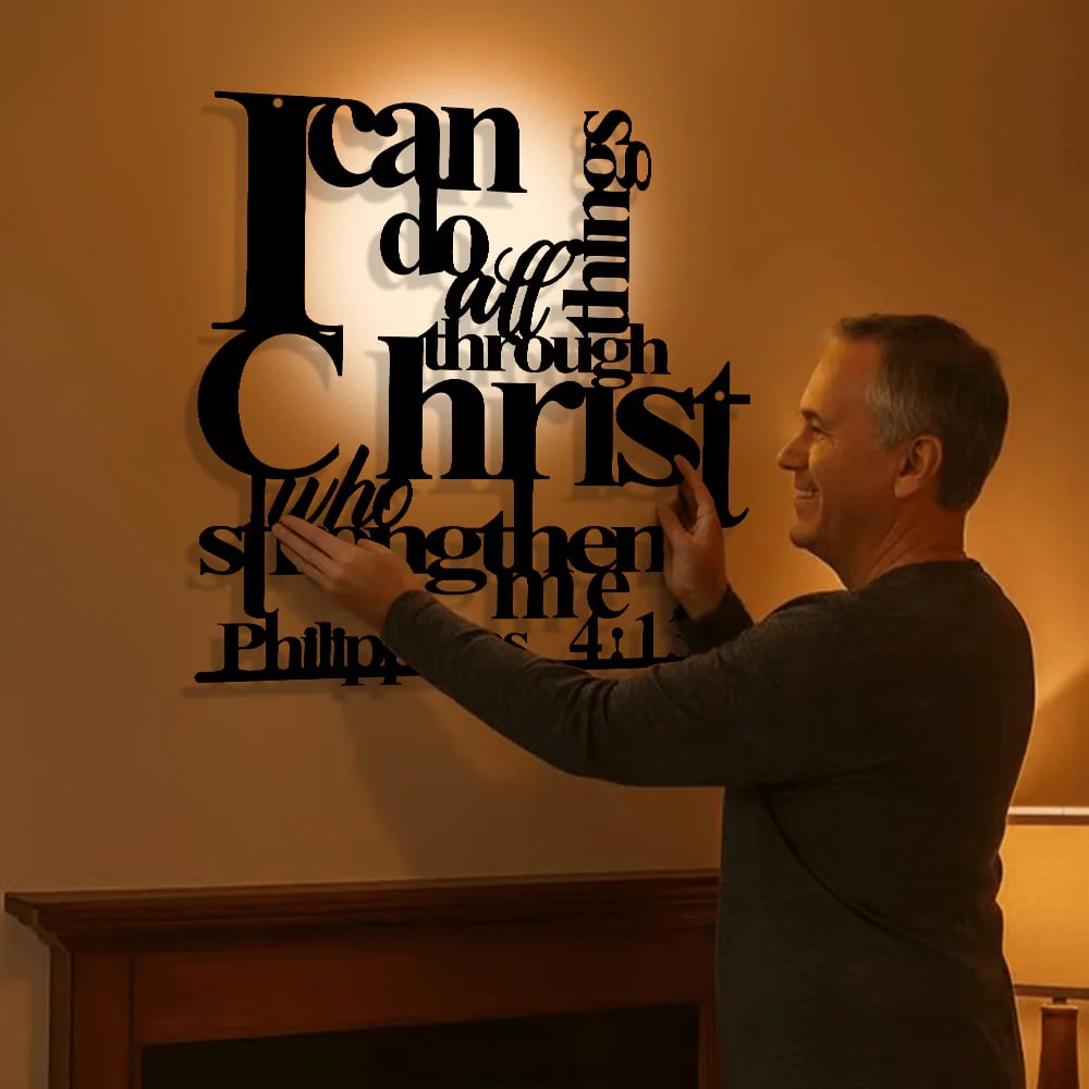 Christian Metal Wall Art Detail
