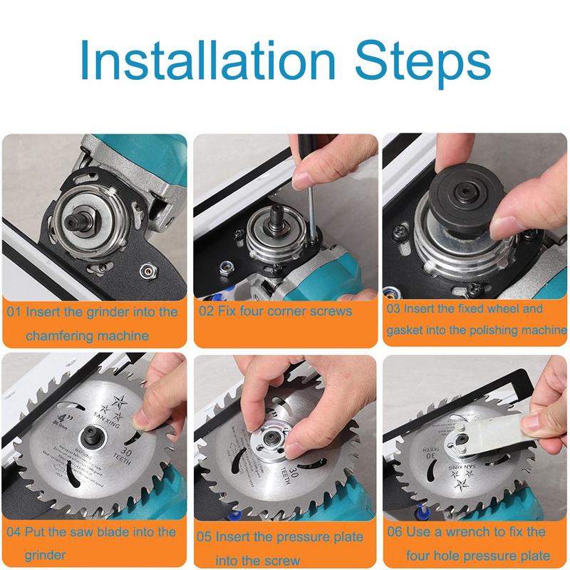 Product Introduction of 45 Degree Tile Chamfering Tool with Base Plate, Type 100 Angle Grinder Stand for Tile 45° Chamfer Cutting, Angle Grinder Stand for Cutting Ceramic Stone, Work Equipment for Men 8