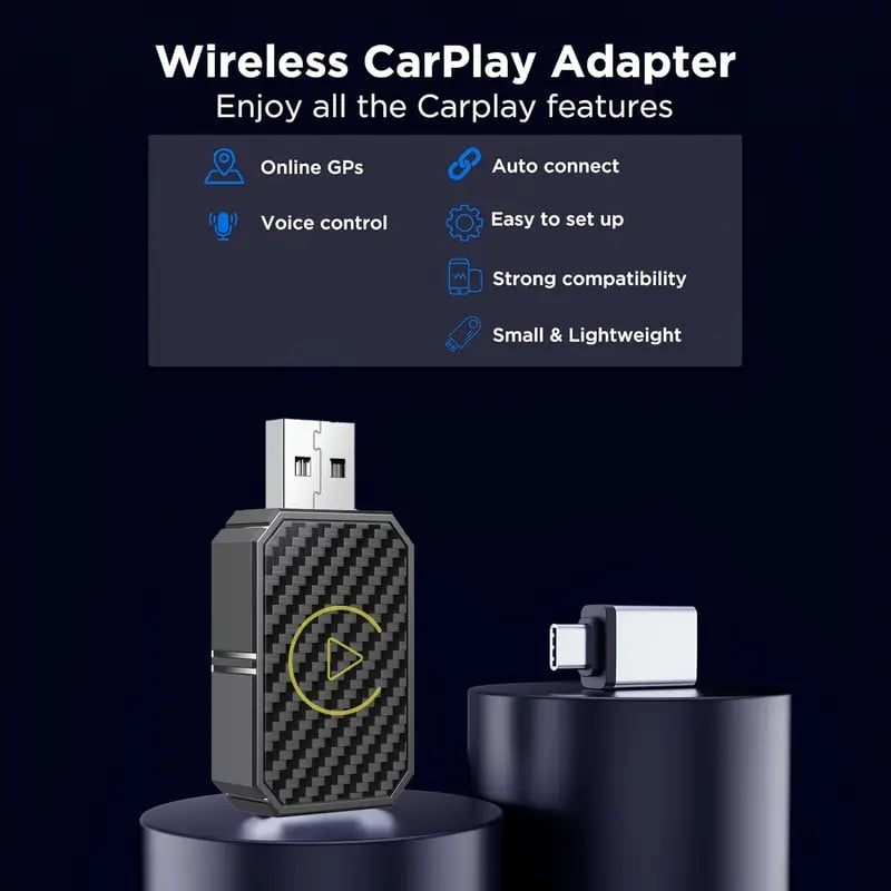 1pc   2 in 1 usb c dongle for iphone   portable   supports   phone calls navigation universal   built in wireless technology without battery details 1