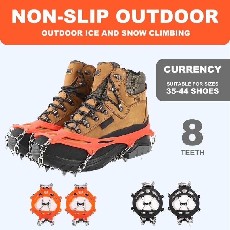 8-claw ice cleats for winter shoes and boots