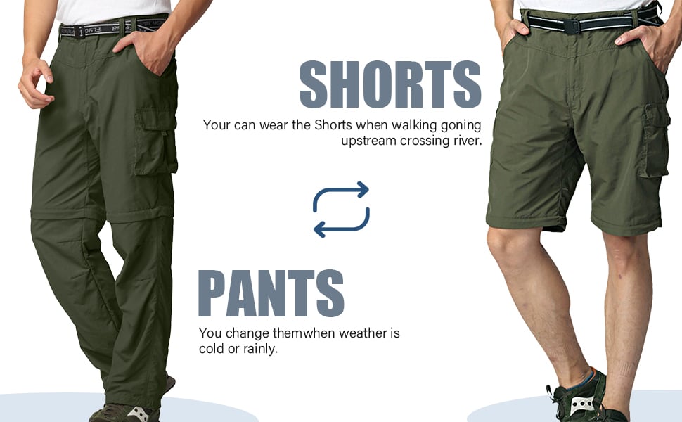 zip off pants boy scout pants for men safari clothes for men mens quick dry hiking pants 