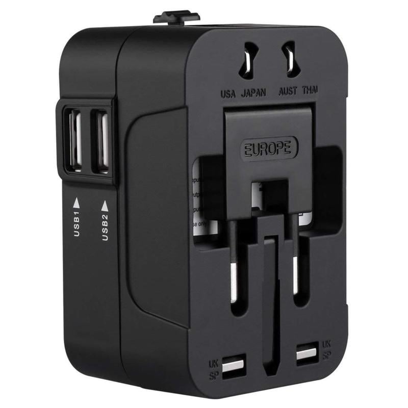Product Introduction of Universal Travel Plug Adapter, 2 USB Ports World Travel AC Power Adapter, Non-Fusion AC Power Adapter, Tech Gadgets 15