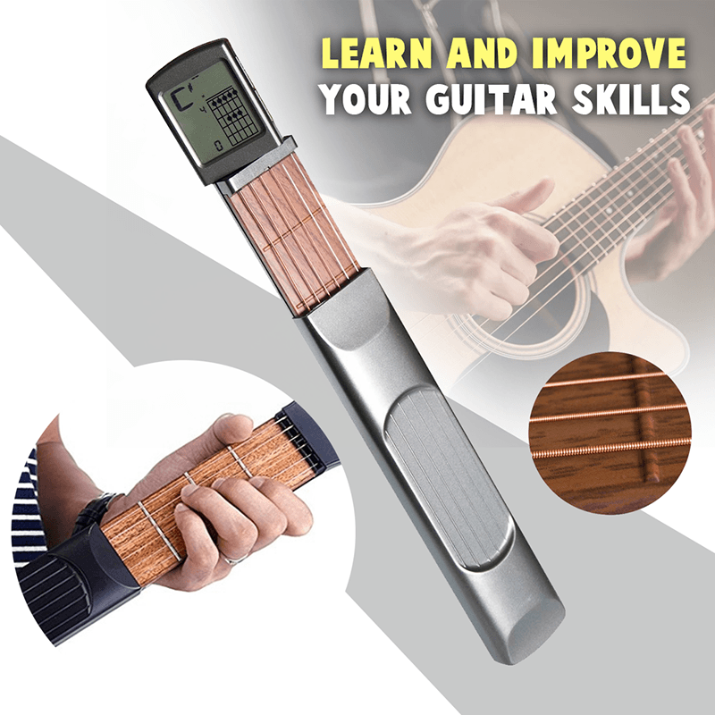 Electric Guitar Practice Tools Portable 6Tone Pocket Guitar Gadgets Aerial Guitar Finger