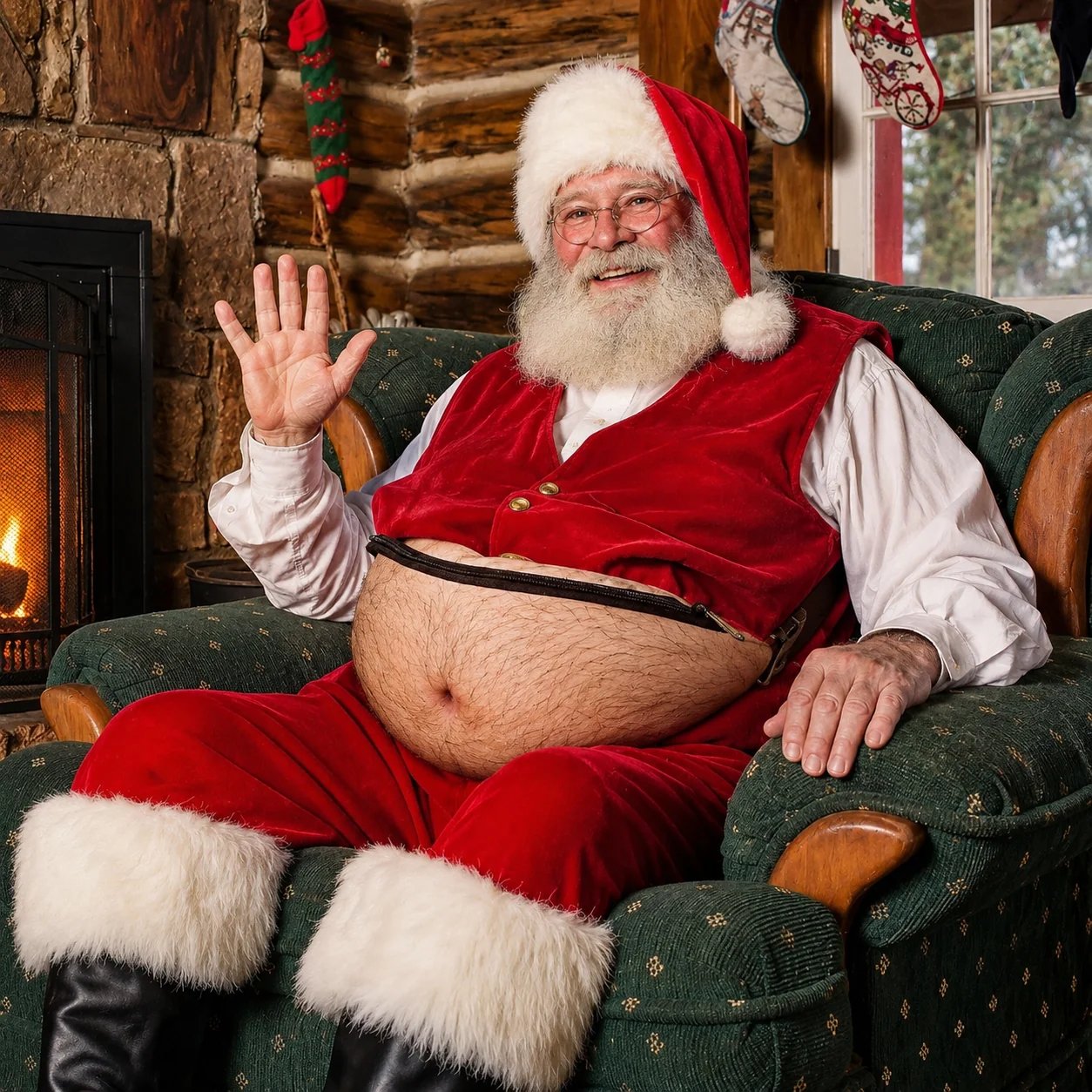 Christmas gag gift belly waist bag