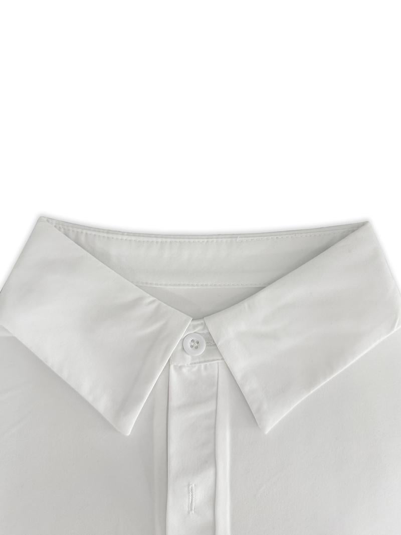 Women's Slim-Fit Button-Down Long-Sleeved Casual Shirt, Suitable for Daily Commuting