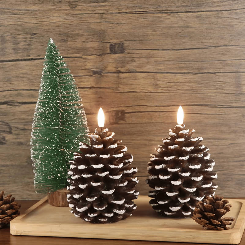✨Flameless Pinecone Candles