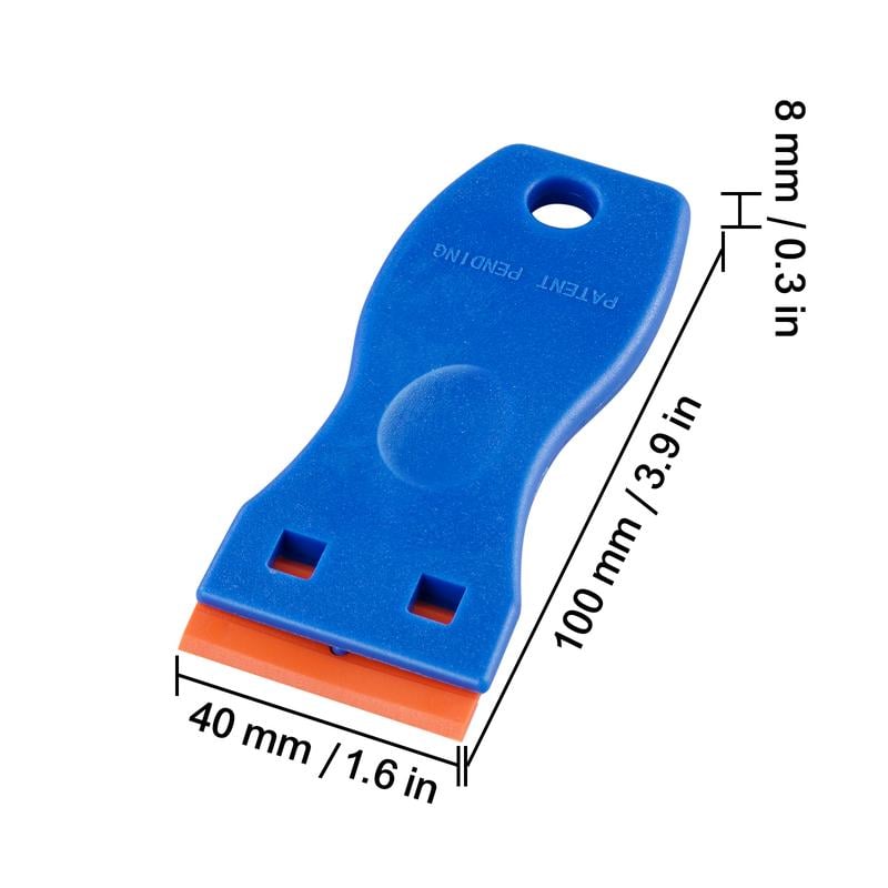 VEVOR Plastic Razor Blade Scraper, 2PCS Scraper Tool, 120PCS Plastic Blades, Cleaning Scraper Remover for Stickers, Decals, Adhesive, Labels, Paint from Glass, Car, Window, Caulk, No Scratches, Blue 7