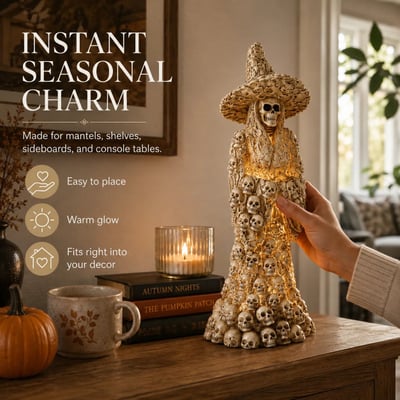 Early Halloween PromotionSkeleton Witch Ornament