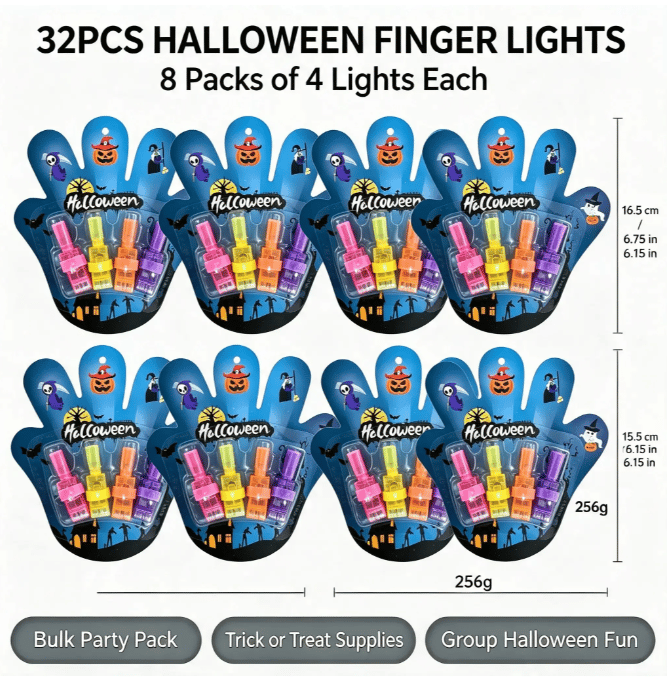 32 piece Halloween finger light party pack