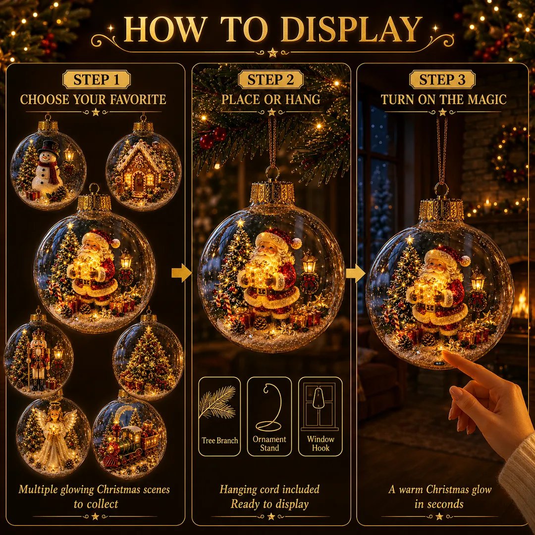 Light-up Christmas ornament gift idea