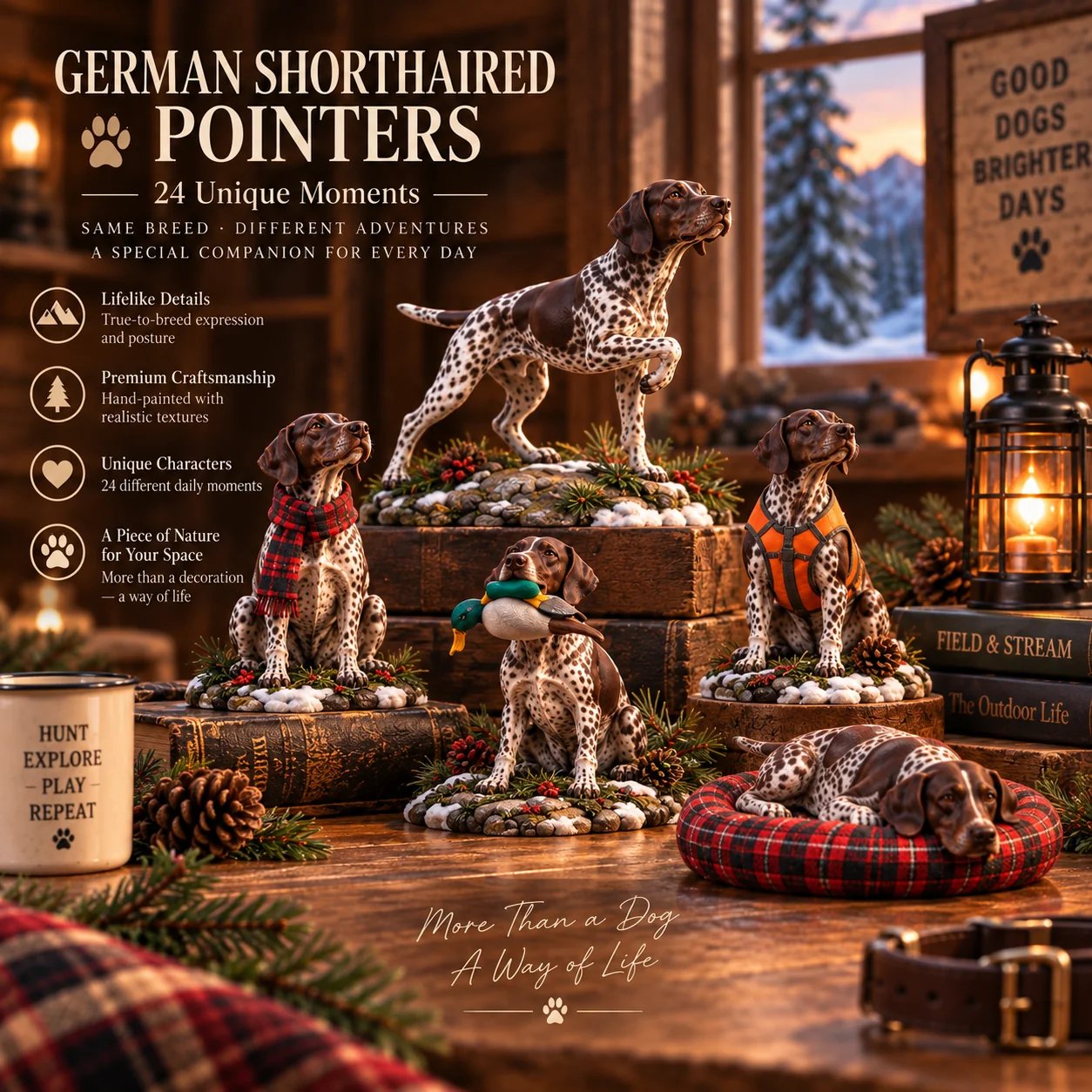 German Shorthaired Pointer 24-Day Advent Calendar product overview