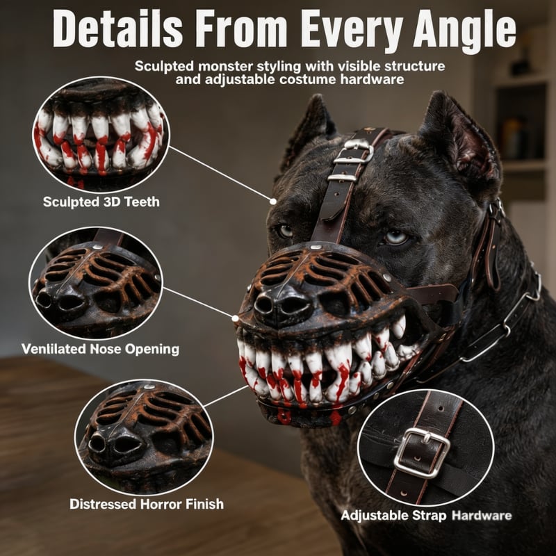 Dog-friendly hellhound mask design
