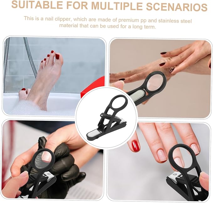 Elderly using nail clipper