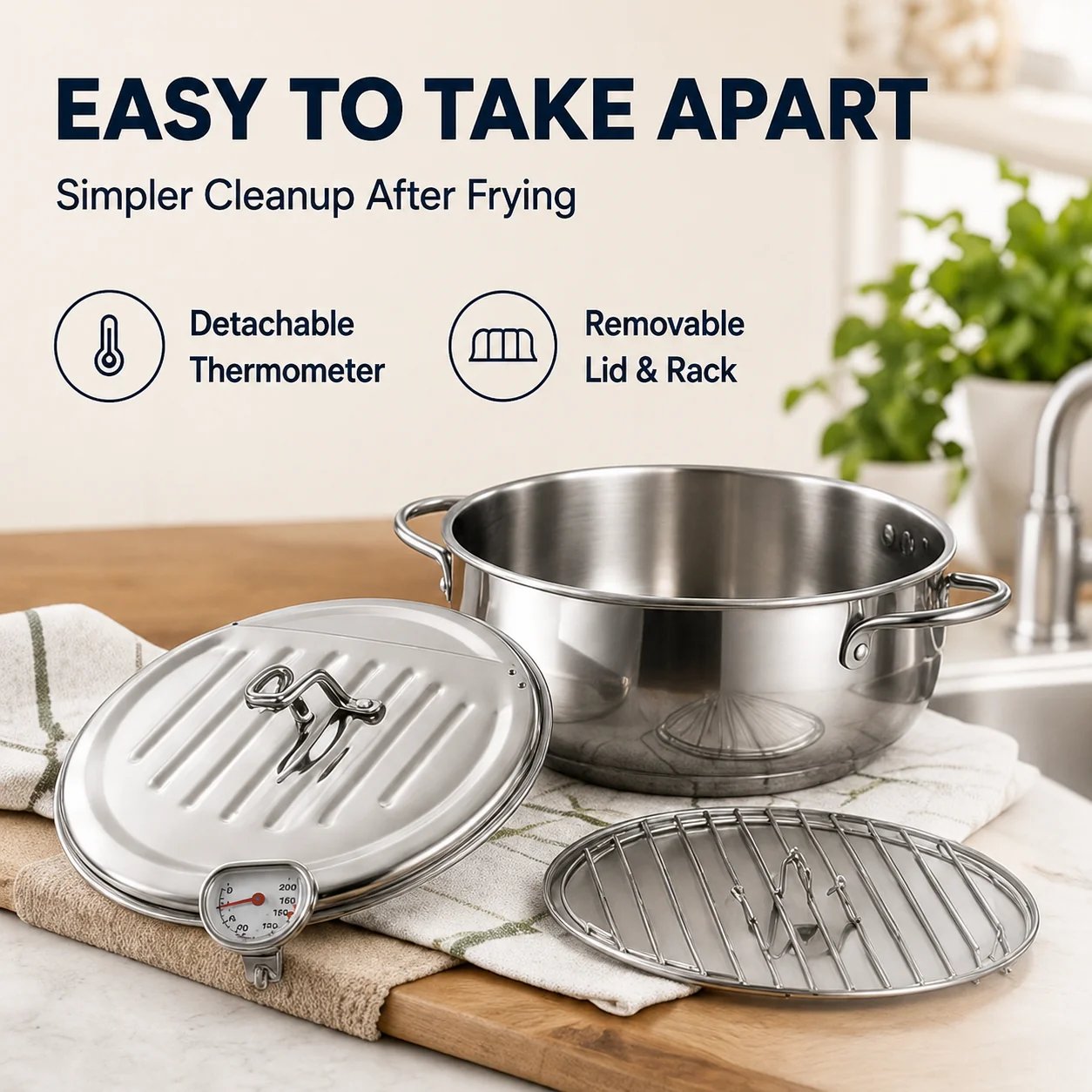 Composite magnetic bottom compatible with induction, gas, electric, and ceramic stoves