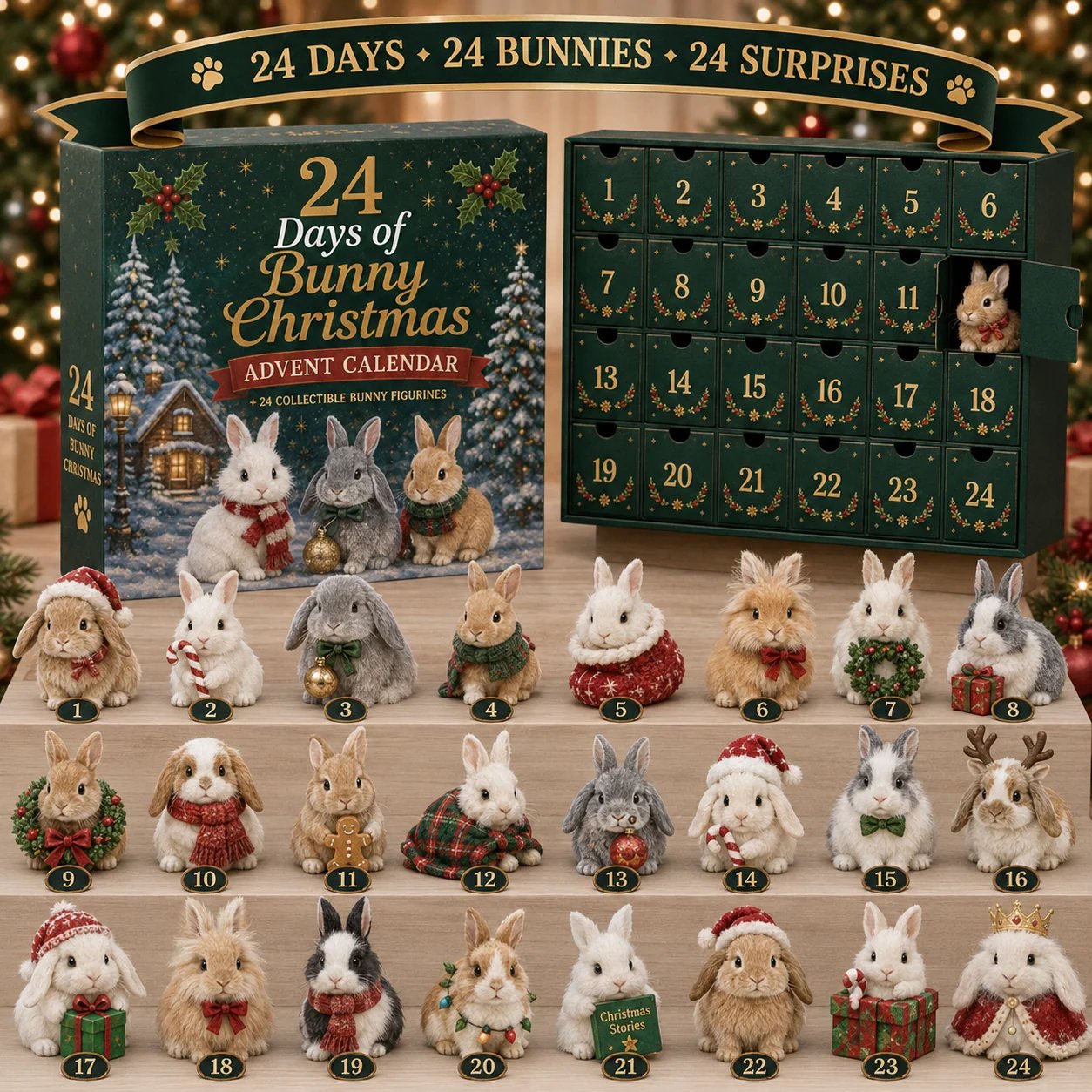 24 Days of Bunny Christmas Advent Calendar