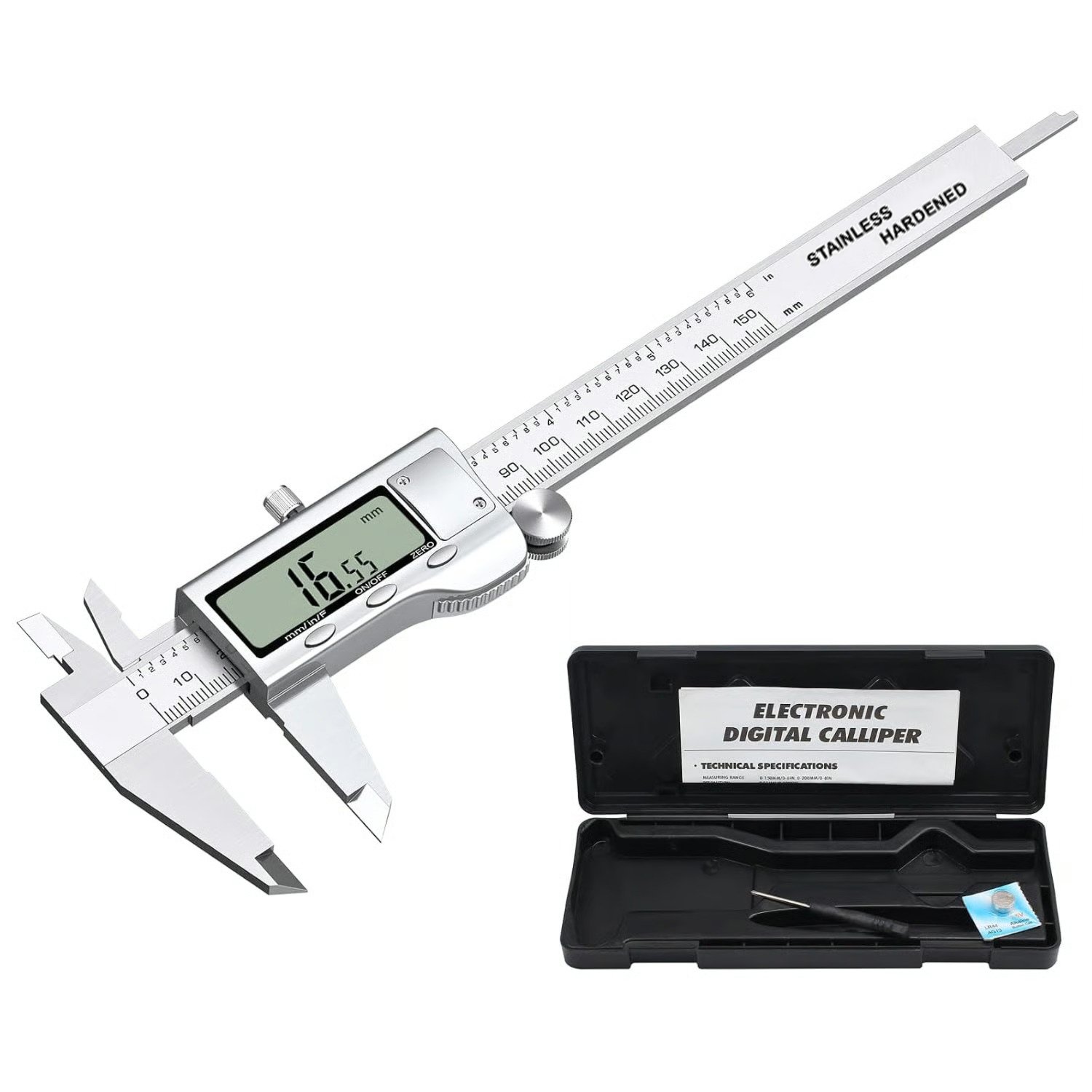 0 to 6 inch high precision stainless steel digital caliper