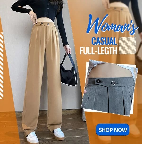 🔥Woman's Casual FullLength Loose Pants（BUY 2 FREE SHIPPING)